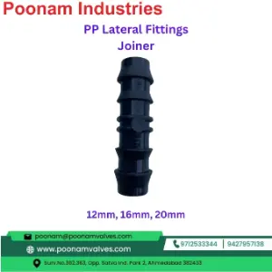 PP Lateral Joiner 12mm, 16mm, 20mm